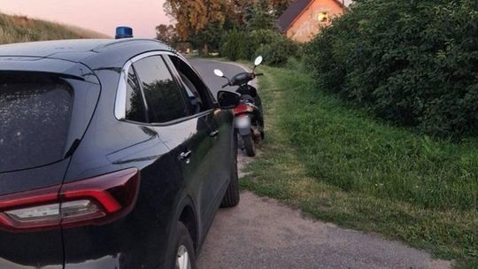 Bez kasku i z blisko 3 promilami alkoholu. Motorowerzysta zatrzymany przez policjantów z Pelplina