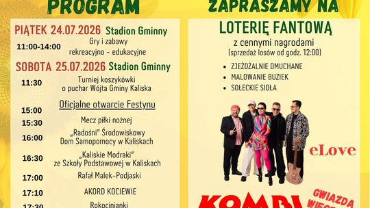 Dni Kalisk 2026 – dwa dni muzyki, sportu i rodzinnej zabawy