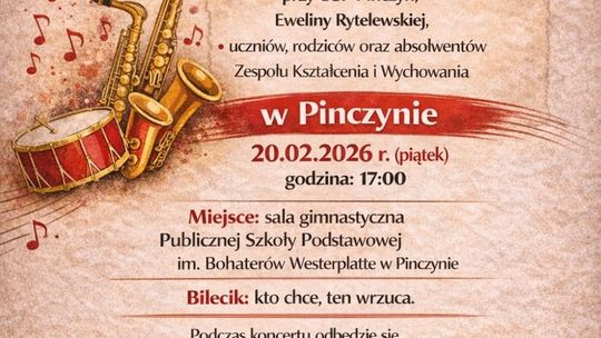 Koncert charytatywny dla Rodziny Glinieckich w Pinczynie