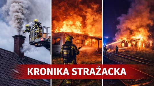 Ogień nie odpuszczał. Płonął komin, kemping i pustostan przy torach