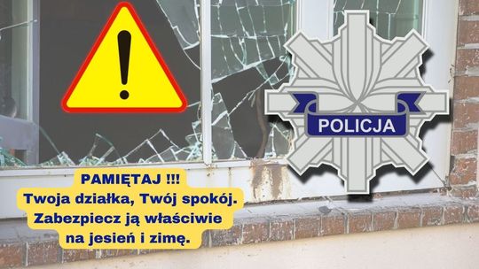 Policjanci radzą, jak zabezpieczyć ogródki działkowe przed zimą