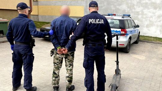 Policjanci zatrzymali złodzieja i odzyskali ukradzioną hulajnogę