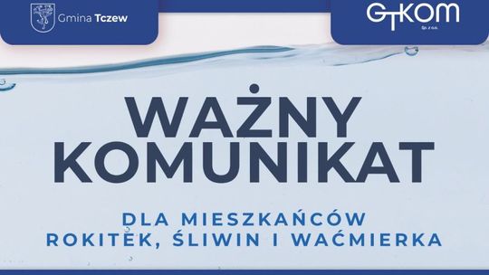 UWAGA! Podwyższona obecność mikroorganizmów w sieci wodociągowej!