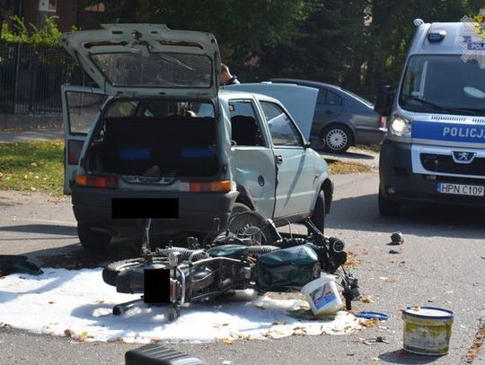 22 – letni motocyklista ciężko ranny w wypadku