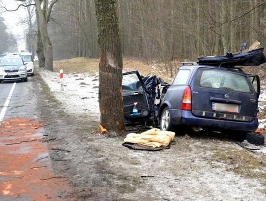 26-letni mieszkaniec powiatu tczewskiego rozbił się w sąsiednim powiecie. Ranny trafił do szpitala