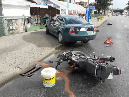 86-letni kierowca, wymusił pierwszeństwo 68-letniemu motocykliście