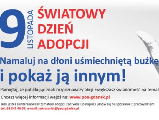 9.11.2023 - Ważny dzień w kalendarzu. Światowy Dzień Adopcji