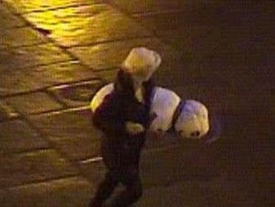 Bałwan z miejskiej choinki w oku "Wielkiego Brata"