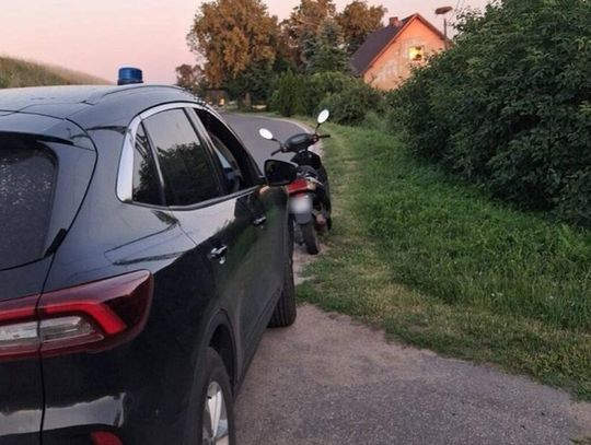 Bez kasku i z blisko 3 promilami alkoholu. Motorowerzysta zatrzymany przez policjantów z Pelplina