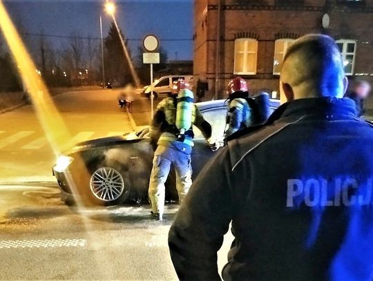 BMW płonęło w centrum Tczewa!