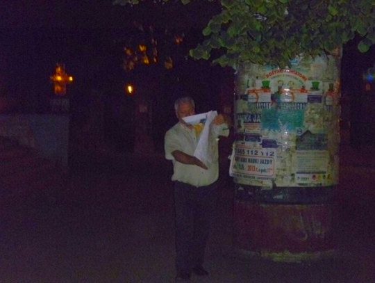 Burmistrz walczył z plakatami?