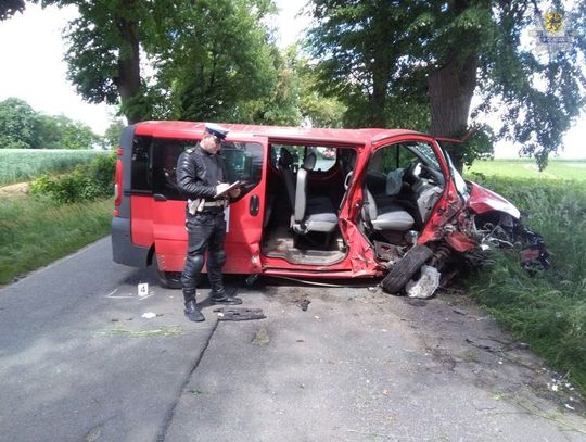 Bus z dziećmi uderzył w drzewo