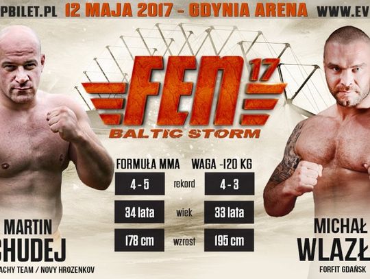 Chudej rywalem Wlazło na gali FEN 17 w Gdyni