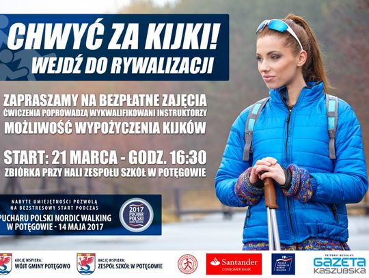 Chwyć za kijki i wejdź do rywalizacji! Bezpłatne zajęcia Nordic Walking w Potęgowie