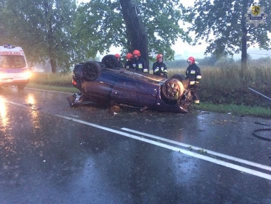 Citroen dachował w Sztumskiej Wsi