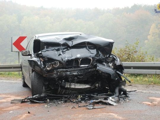 Czołowe zderzenie na Rekowskiej Górce