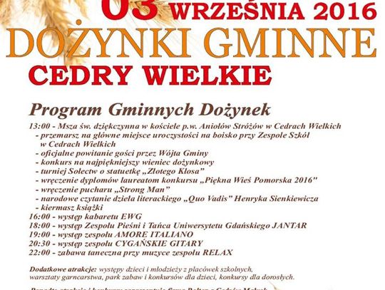 Dożynki Gminy Cedry Wielkie