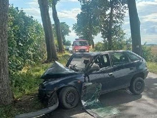 Dramatyczny wypadek w Nowej Cerkwi. Rozbitym autem podróżowała dwójka małych dzieci