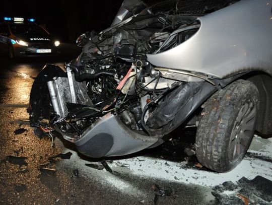 Dwóch 18-latków rannych w wypadku. Uderzenie w drzewo na łuku drogi 