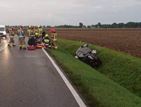 Dwóch rannych po wypadku Hondy na DK22. Policja apeluje o ostrożna jazdę!