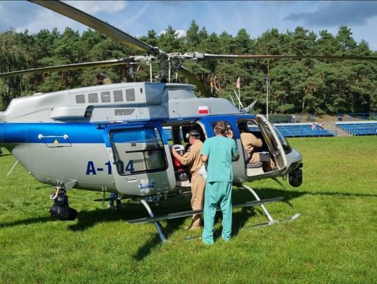 Dzięki sprawnej akcji pilotów śmigłowca zyskał szanse na nowe życie