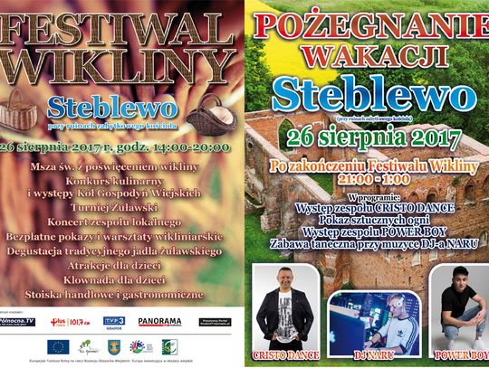 Festiwal Wikliny i Pożegnanie Wakacji w Steblewie