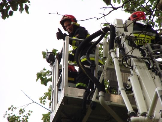 FOTO: Niebezpiecznie pochylony konar zwisał nad placem zabaw