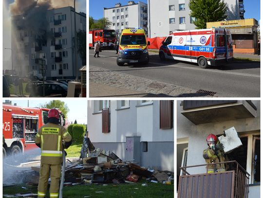 [FOTO, WIDEO] PILNE: Pożar w mieszkania w bloku na osiedlu Kopernika! Trwają działania straży pożarnej, są osoby ranne