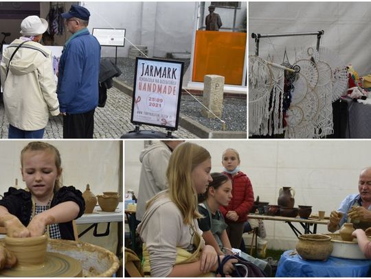 [GALERIA ZDJĘĆ] Handmade królował na dziedzińcu Fabryki Sztuk. Garnki, szydełkowe prace w drewnie i biżuteria