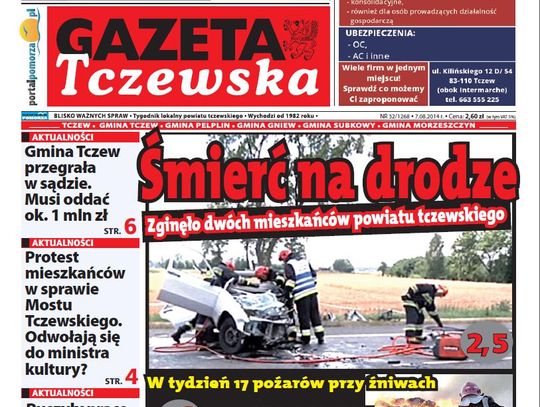 Gazeta Tczewska już dziś w kioskach!