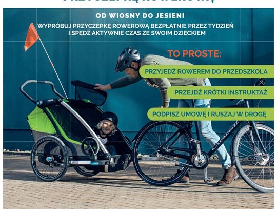 Gdańsk wypożyczy przyczepki rowerowe rodzicom przedszkolaków 