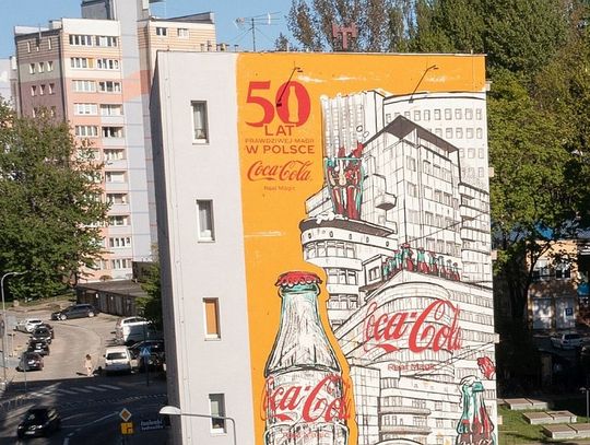 Gdynia wśród pięciu miast z muralem Coca-Cola z okazji 50-lecia marki w Polsce