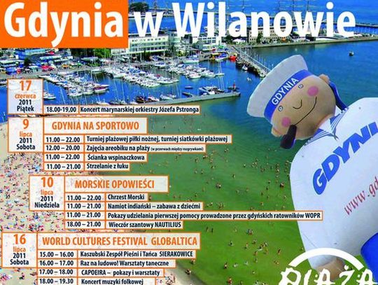 Gdyńska plaża w Wilanowie  