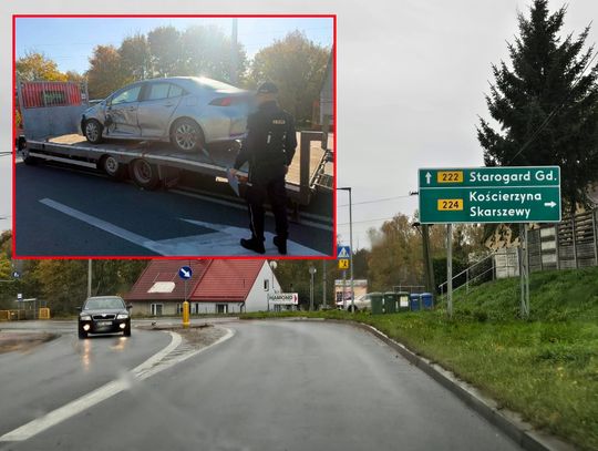 Groźne zdarzenie w Godziszewie! Trzy pojazdy zderzyły się przed przejściem dla pieszych!