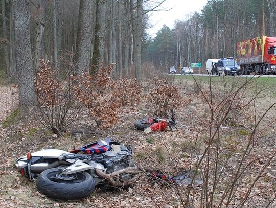 Groźny wypadek motocyklisty