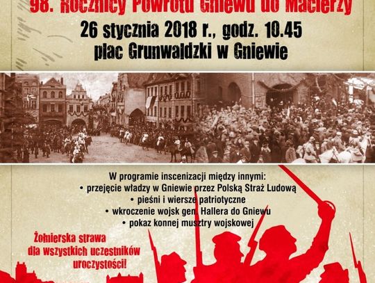 Inscenizacja historyczna w Gniewie w rocznicę powrotu Gniewu do macierzy