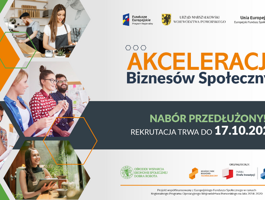 Istnieje możliwość zgłoszenia się do Akceleracji Biznesów Społecznych