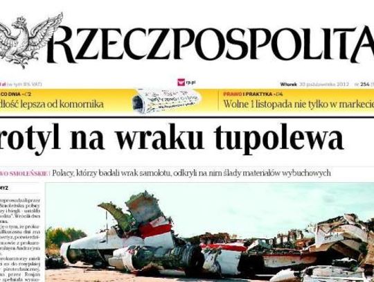 Katastrofa smoleńska.  Nie można wykluczyć materiałów wybuchowych