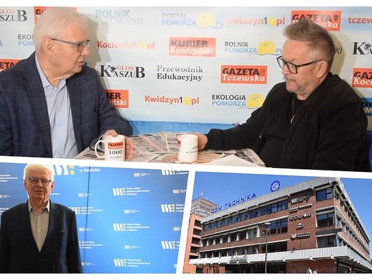 Kawa z Gazetą Tczewską z rektorem Wyższej Szkoły Społeczno - Ekonomicznej w Gdańsku prof. S. Niecko