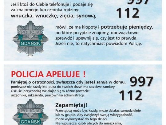 "Kolega siostrzeńca" u babci po "pożyczkę". Prawdziwy wnuczek ściągnął policję