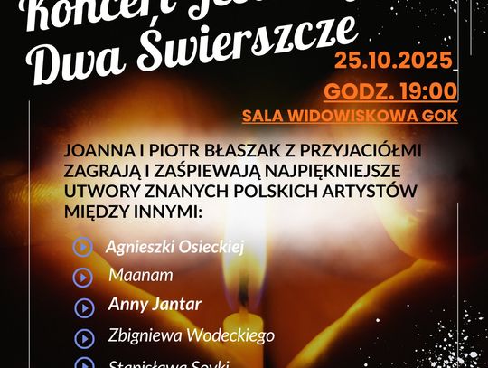 Koncert Zaduszkowy – Jesienne dźwięki w Gminnym Ośrodku Kultury w Kaliskach