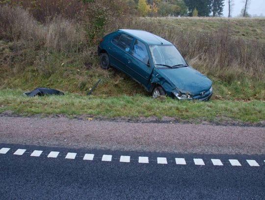 Koniec jazdy w rowie