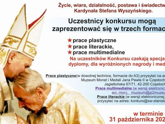 Konkurs - Kardynał Stefan Wyszyński Prymas Tysiąclecia – darem dla Kościoła i Ojczyzny