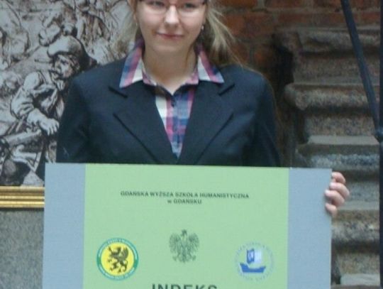 Licealistka z Kwidzyna Katarzyna Krupa zdobyła indeks GWSH