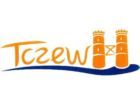 Logo miasta malowane na jaju strusim