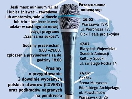 Masz szansę - casting do znanego programu w Gdańsku.