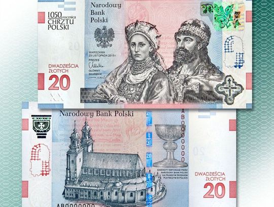 Mieszko I i Dobrawa na banknocie –  NBP upamiętni 1050. rocznicę chrztu Polski