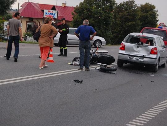 Motocyklista ranny w wypadku na „jedynce”