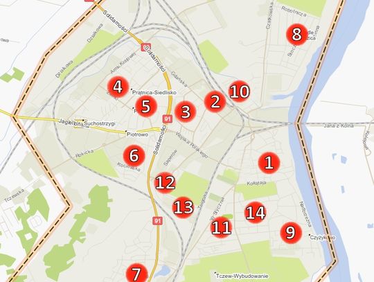 NA LUZIE. Tylko u nas! Mapa tczewskich.. narzekaczy