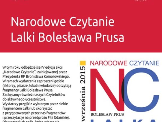 Narodowe Czytanie, wystawy i spotkania czyli tydzień w gdańskich bibliotekach